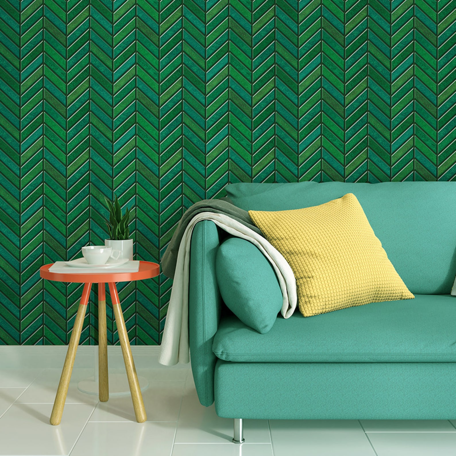 Emerald Green Peel and Stick Wall Tile Kitchen Backsplash Etsy