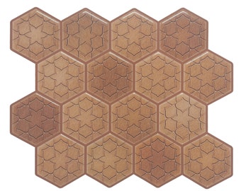 Mosaicowall Decorative Orange Peel and Stick Wall Tile | Hexagon Kitchen Backsplash Tiles | self Adhesive Tiles for Home Décor Style 236