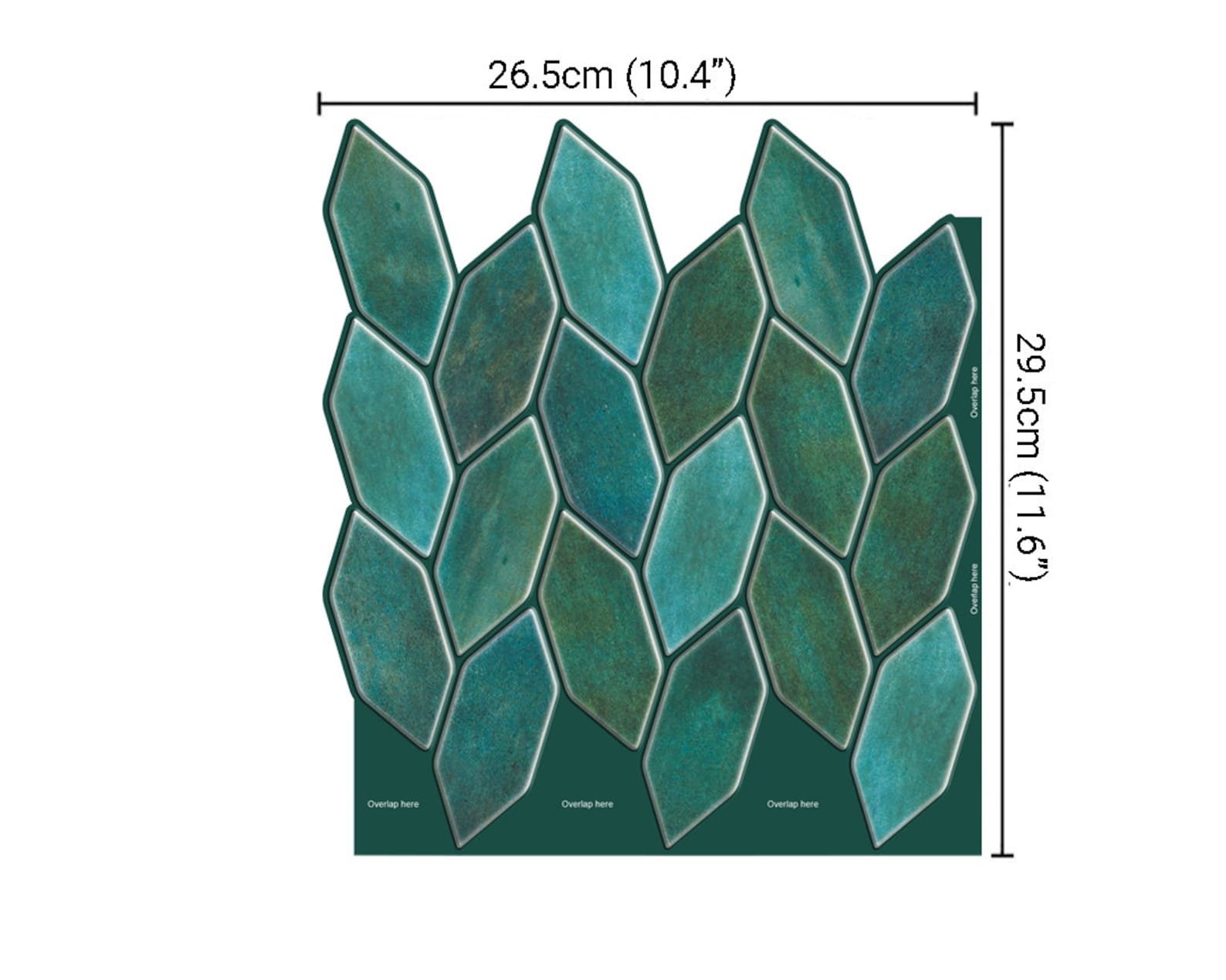 Emerald Green Peel and Stick Wall Tile Kitchen Backsplash Etsy