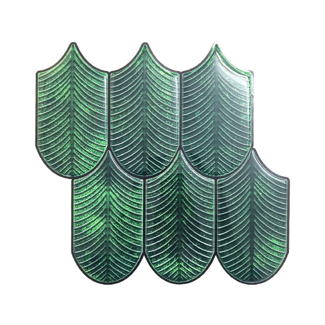 Emerald Green Peel and Stick Wall Tile Kitchen Backsplash Self Adhesive Tiles for Home Décor