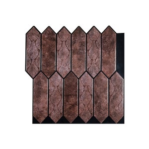 Rustic Copper Peel And Stick Wall Tile | Kitchen Backsplash Tiles | Self Adhesive Tiles For Home Décor From Mosaicowall - Style 174