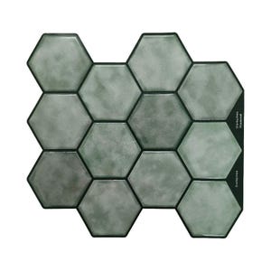 Groene zeshoekige tegel 3D Peel and Stick backsplash