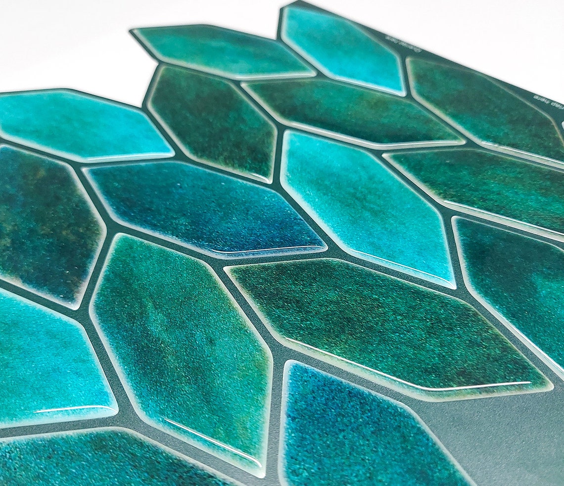 Emerald Green Peel and Stick Wall Tile Kitchen Backsplash Etsy