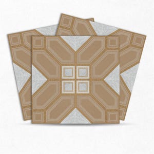 Mosaicowall DIY Peel and Stick Vinyl Floor Tiles Self Adhesive Flooring PVC Waterproof tiles for Kitchen,  Living room, Office - FST053
