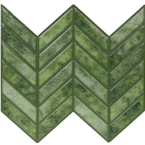 Pear Green Peel and Stick Chevron Wall Tile: Kitchen Backsplash