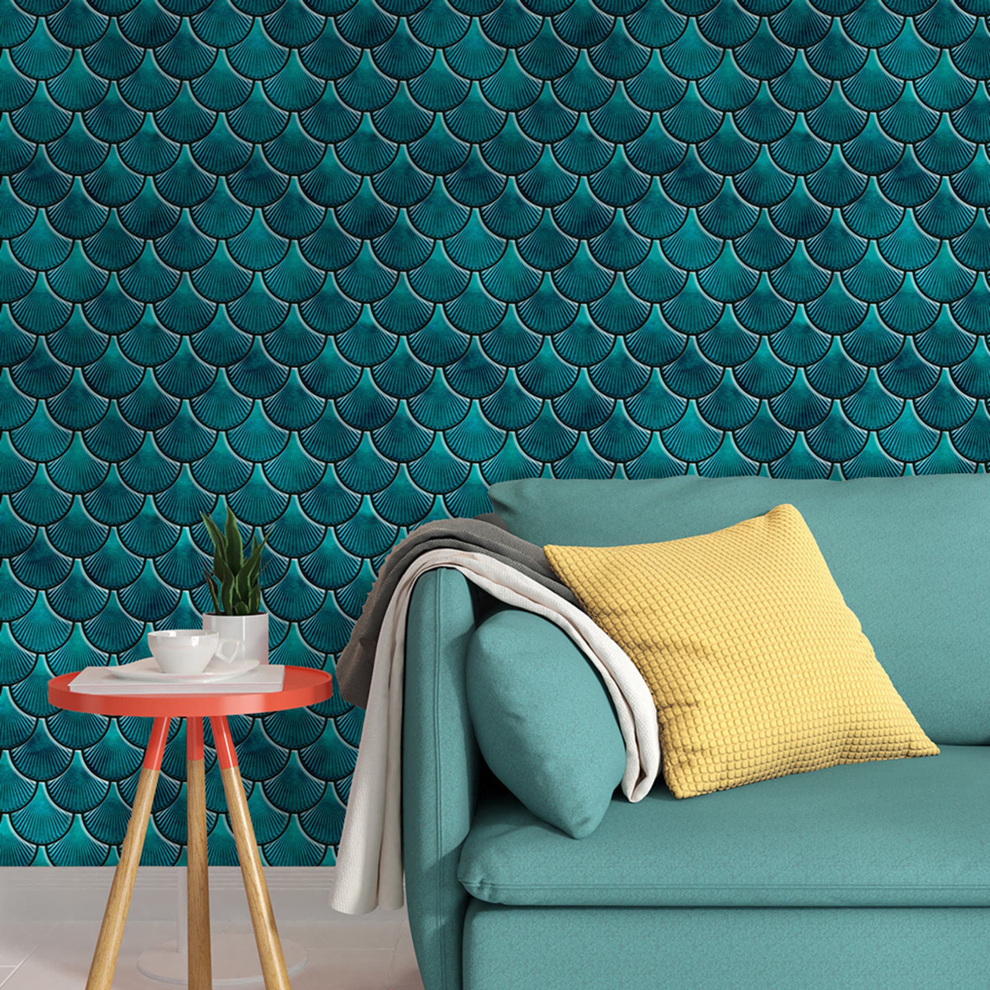 Teal Blue Peel and Stick Wall Tile Kitchen Backsplash Tiles Etsy