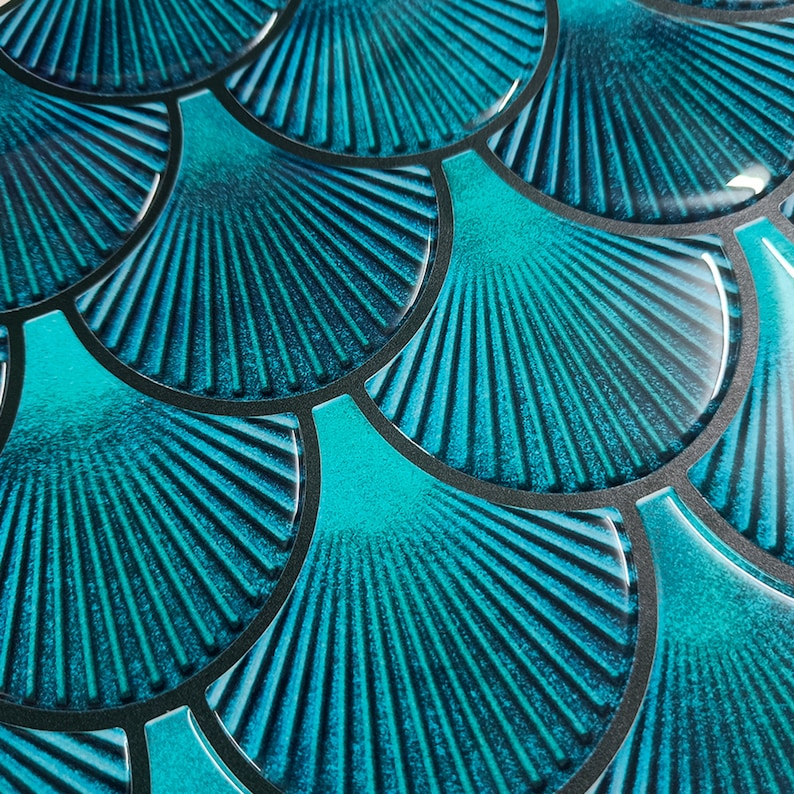 Teal Blue Peel and Stick Wall Tile Kitchen Backsplash Tiles Etsy