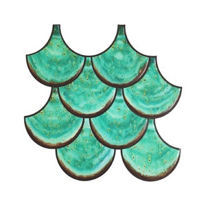 Sea Green Shell Peel And Stick Wall Tile | Kitchen Backsplash Tiles | Self Adhesive Tiles For Home Décor From Mosaicowall - Style 148