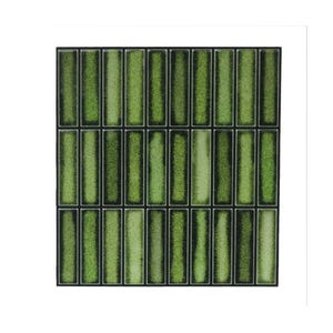 Green Peel and Stick Backsplash, Self Adhesive, 3D Wall Tile, Vinyl Tiles for Home Decor, Stick on Kitchen Bathroom Backsplash - Style 225