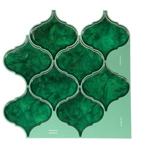 Green Moroccan peel and Stick Wall Tile | Kitchen Backsplash Tiles | self Adhesive Tiles for Home Décor From Mosaicowall  - Style 90