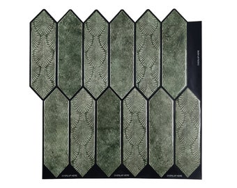 Creative Sage Green Peel And Stick Wall Tile | Kitchen Backsplash Tiles | Self Adhesive Tiles For Home Décor From Mosaicowall - Style 170