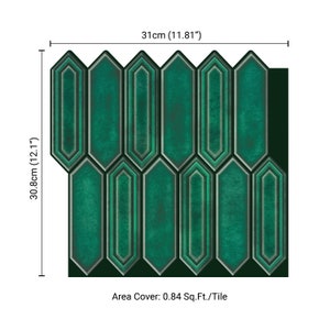 Forest Green Peel and Stick Wall Tile Kitchen Backsplash - Etsy