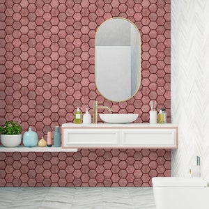 Pink Peel and Stick Backsplash Tiles | Kitchen Backsplash Tiles | Self Adhesive Tiles for Home ...