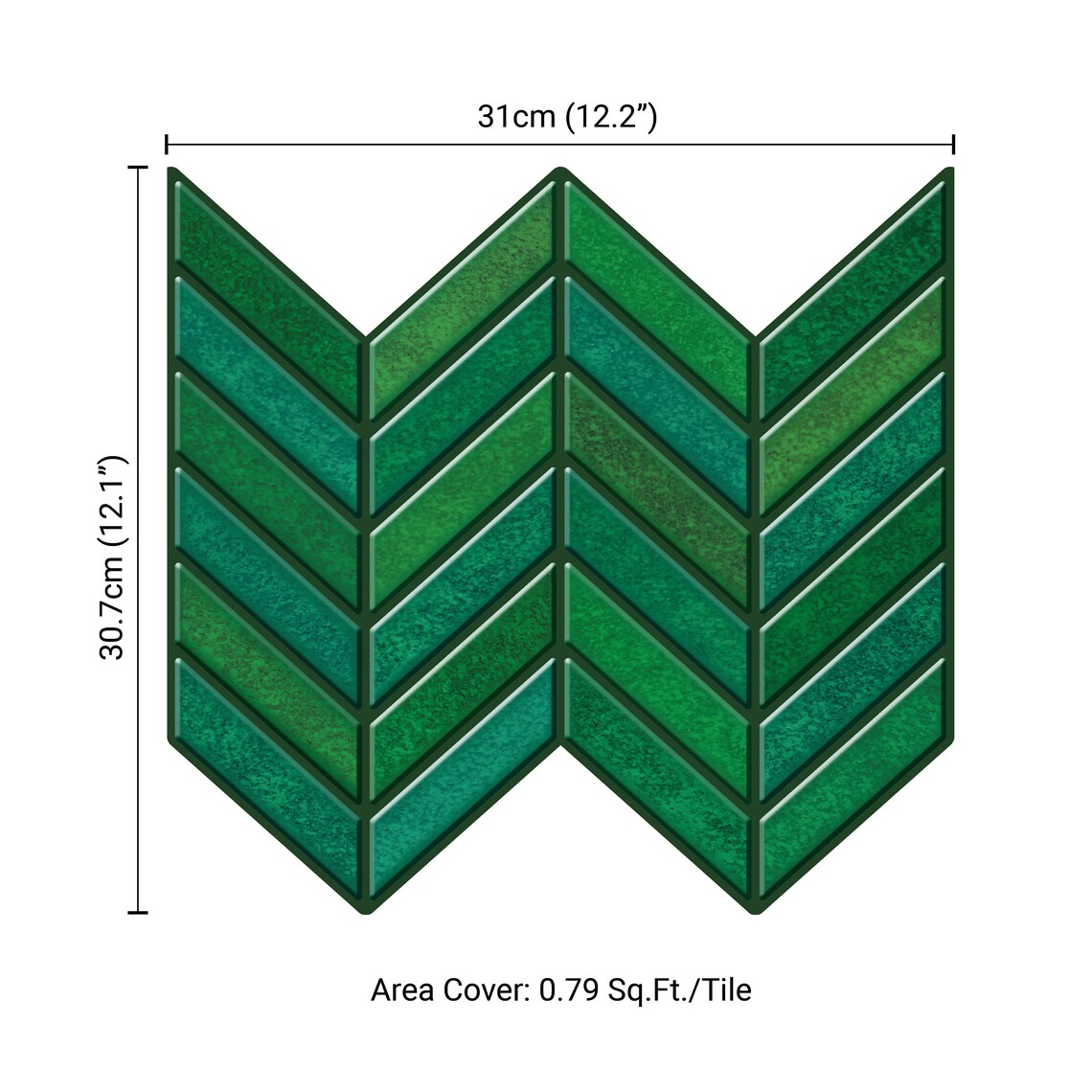 Emerald Green Peel and Stick Wall Tile Kitchen Backsplash Etsy