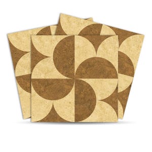 Vintage vloertegel retrovinyl, bruine Peel Stick-vloeren