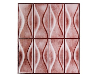 Azulejo 3D autoadhesivo para salpicadero en color rosa polvoriento para decoración de cocina