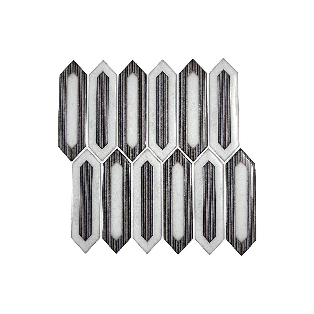 Long Hexagon Fluted Peel and Stick Wall Tile Backsplash - Etsy