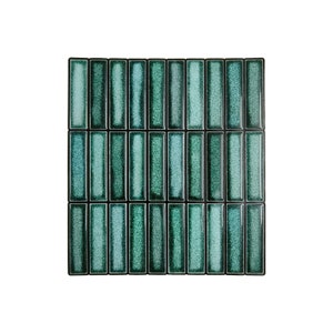 KitKat Teal Blue Tiles | 3D Mosaic Peel and Stick Wall Tile | Peel and Stick Backsplash Kitchen Tiles | Heat & Water Resistant  - Style 160