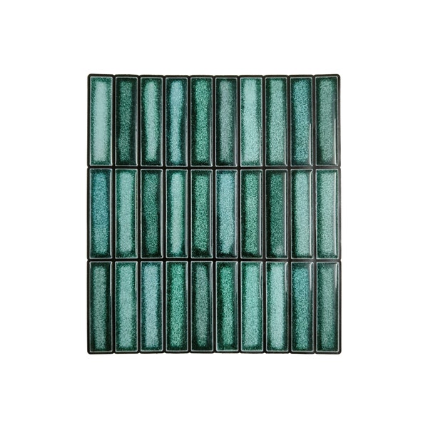 KitKat Teal Blue Tiles | 3D Mosaic Peel and Stick Wall Tile | Peel and Stick Backsplash Kitchen Tiles | Heat & Water Resistant  - Style 160