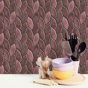 Rose Gold Peel and Stick Wall Tile Kitchen Backsplash Tiles Self ...