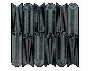 Midnight Black Peel and Stick Backsplash Tiles, Self-Adhesive Home Decor
