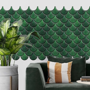 Emerald Green Peel and Stick Wall Tile | Kitchen Backsplash Tiles | Self Adhesive Tiles For Home Decor From Mosaicowall - Style 222