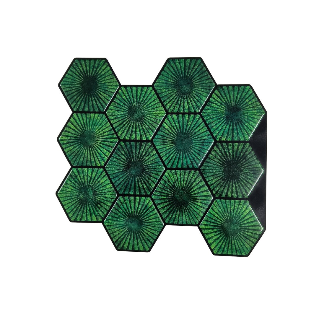 Forest Green Peel and Stick Wall Tile Hexagon Kitchen Backsplash Tiles ...