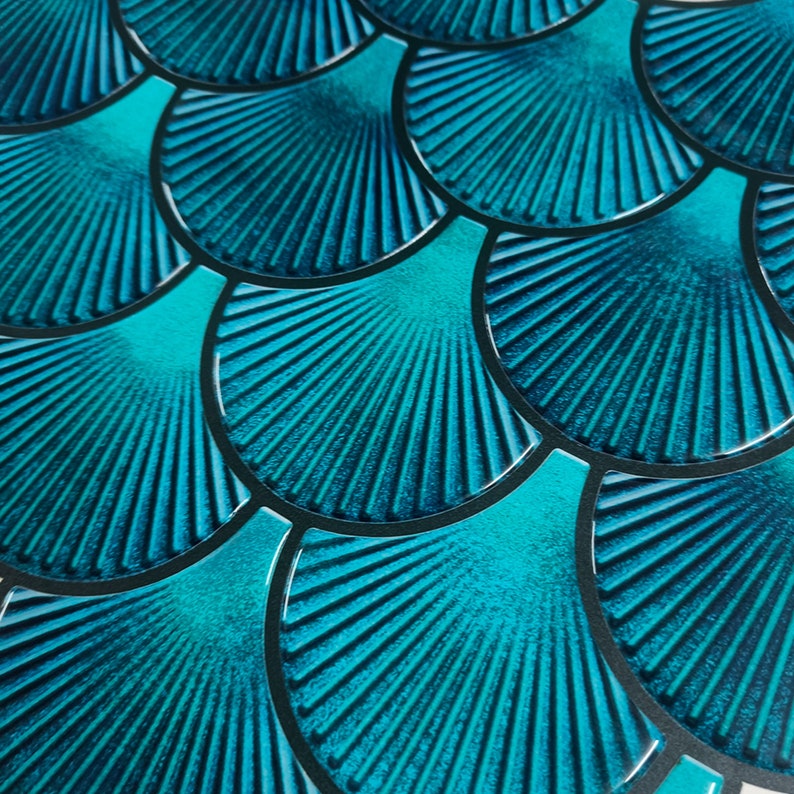 Teal Blue Peel and Stick Wall Tile Kitchen Backsplash Tiles Etsy