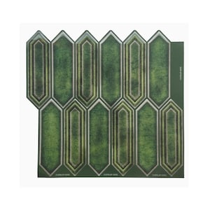 Olive Green Peel and Stick Wall Tile: Kitchen Backsplash, Home Decor - MOS347
