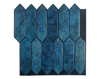 Creative Crayon Blue Peel And Stick Wall Tile | Kitchen Backsplash Tiles | Self Adhesive Tiles For Home Décor From Mosaicowall - Style 169