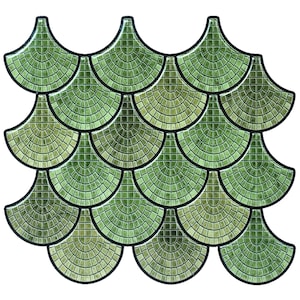 3D Olive Green Peel and Stick Wall Tile: Kitchen Backsplash, Home Decor