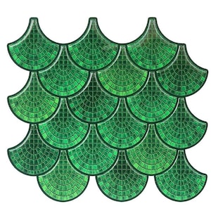Parakeet Green Peel and Stick Wall Tile: Kitchen Backsplash