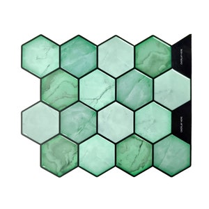 SAGE Green Peel And Stick Wall Tile | Kitchen Backsplash Tiles | Self Adhesive Tiles For Home Décor From Mosaicowall - Style 105