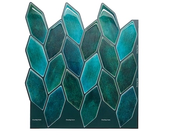 Smaragdgrün Schälen und Stick Wandfliese | Küchen Aufkantung Fliesen | Selbstklebende Fliesen für Innenräume von Mosaicowall - Style 70