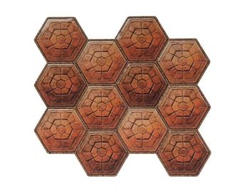 Peel and Stick Tile Backsplash, Hexagonal Terracotta Wall