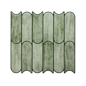 Fern Green Tiles Peel And Stick Backsplash, Diy Backsplash Kit For Quick Home Refresh
