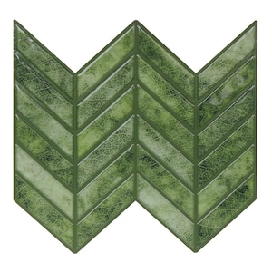 Olive Green Chevron Peel and Stick Wall Tile: Kitchen Backsplash