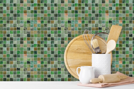 Mosaic Tile Peel and Stick Self Adhesive Backsplash DIY Kitchen