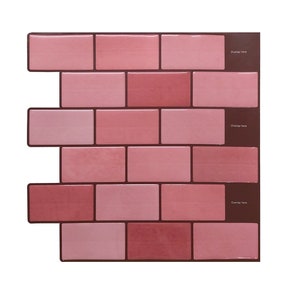 Rose Gold Subway peel and Stick Wall Tile | Kitchen Backsplash Tiles | self Adhesive Tiles for Home Décor from Mosaicowall  -  Style 68