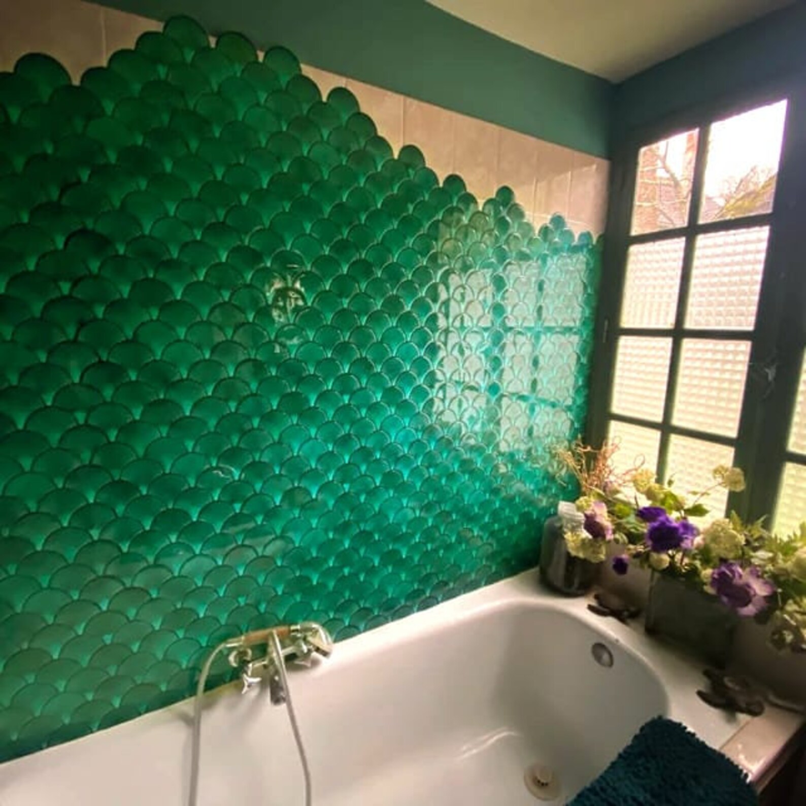 Emerald Green Peel and Stick Wall Tile Kitchen Backsplash Etsy
