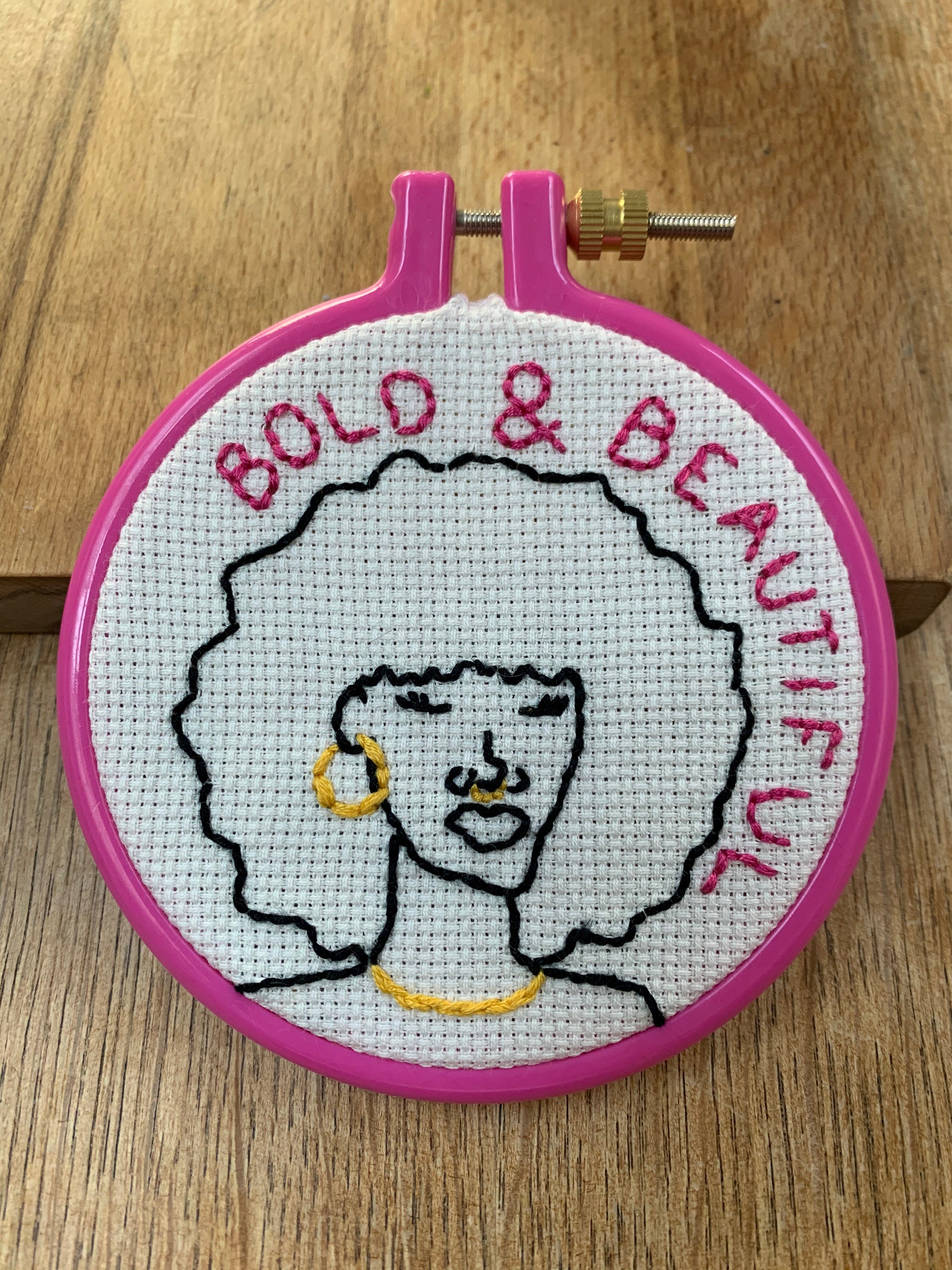 Handmade embroidery big hair afro girl black girl magic  etsy Handmade embroidery big hair afro girl black girl magic  etsy