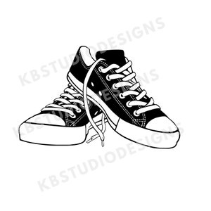 Converse Stencil Etsy