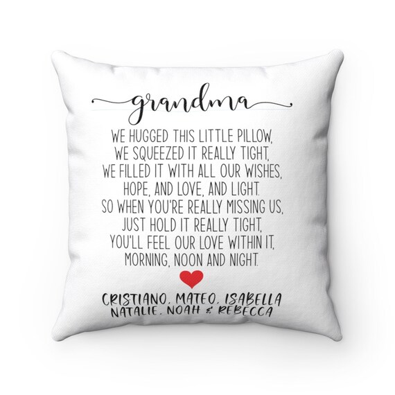 Personalized Pillow for Grandma From Grandkidsgift for Grandmawe Hugged This Little Pillowbirthday Gift for Grandmalove Grandma Etsy