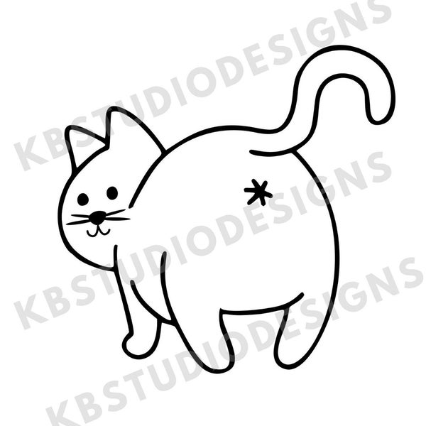 Cat butt SVG, PNG, JPG, funny cat svg, Cricut, Silhouette Cameo, Cut File, Digital download | Sublimation | svg for cricut | digital cat