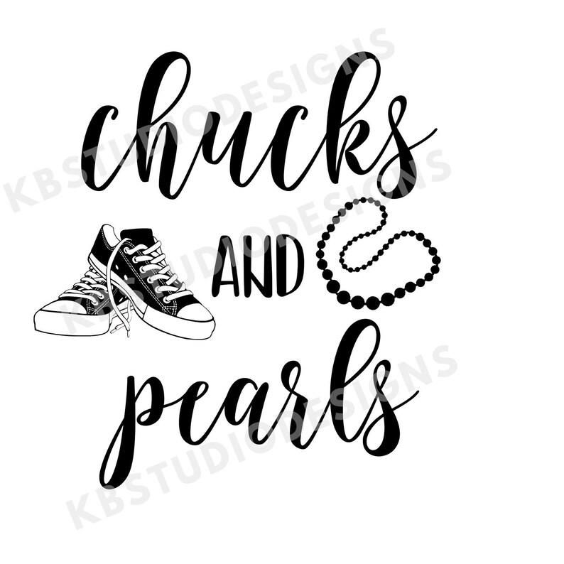 Chucks and pearls Svg Png Jpg Pearls SVG chucks SVG for Etsy