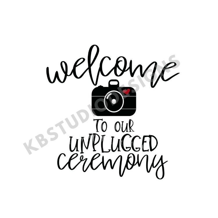 Download Welcome to our unplugged wedding SVG PNG jpg wedding svg | Etsy