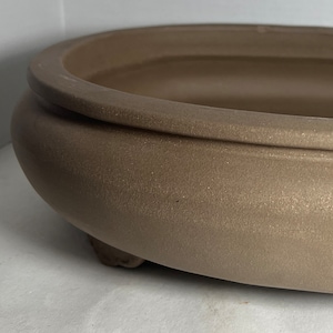 Handmade Unglazed Bonsai Pot: 14-inch Rectangular Planter
