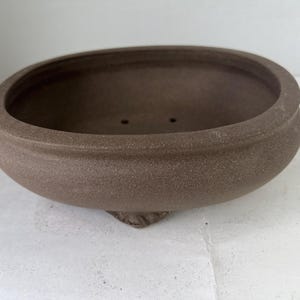 8&quot; Light Brown Oval Bonsai Pot