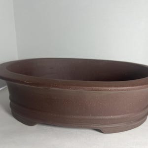 14 inch bonsai pot,bonsai pot handmade,bonsai,unglazed bonsai pot,handmade bonsai pot,bonsai planter,oval bonsai pot,ceramic bonsai pot