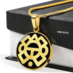 Aztec Symbol Necklace | Nahui Ollin pendant